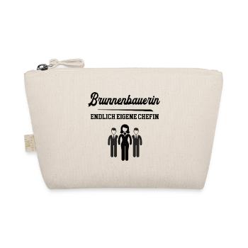 Brunnenbauerin Chefin Selbstständigkeit Brunnenbau - Bio-Täschchen - Natur - Vorne