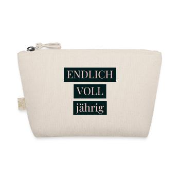 ENDLICH voll jährig - Bio-Täschchen - Natur - Vorne