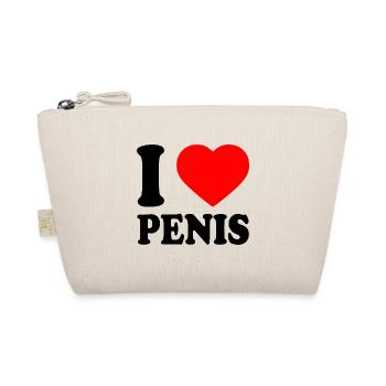 I love penis - Organic Pouch - nature - Front
