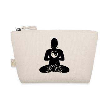 BUDDHA 01e | Lotus & Yin Yang - Bio-Täschchen - Natur - Vorne