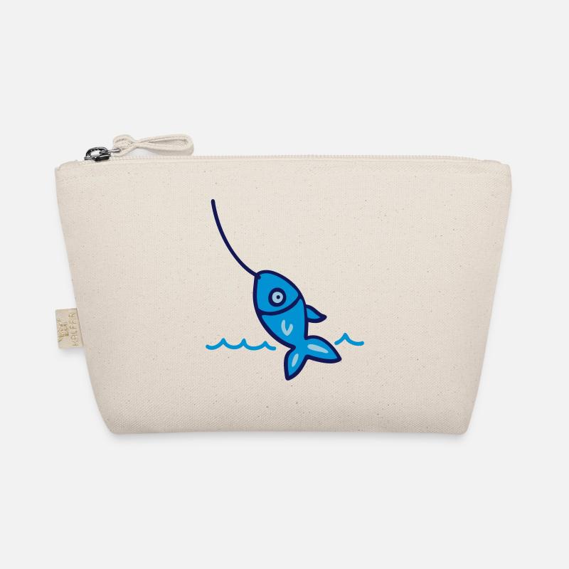 Angeln - Fisch 3 - Bio-Täschchen - Natur