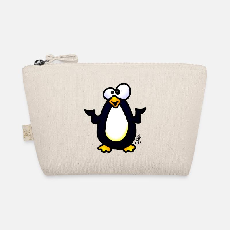 Whimsical Penguin Cartoon Design Organic Pouch