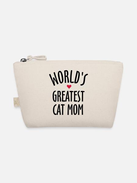 World's Greatest Cat Mom - Organic Pouch - nature - Front