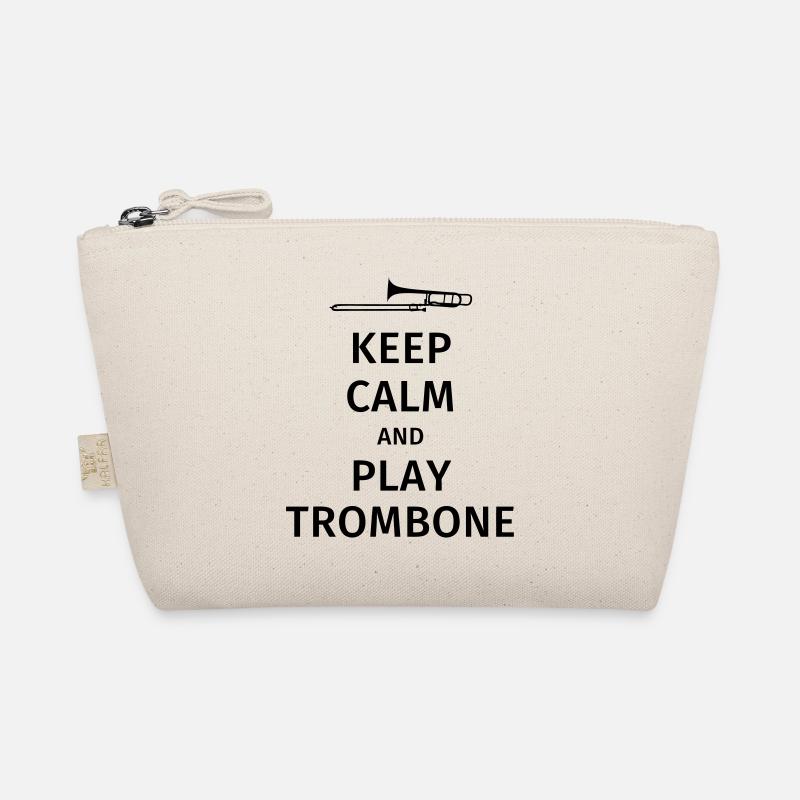 keep calm and play trombone - Bio-Täschchen - Natur