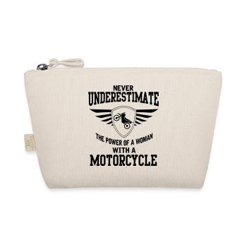The power of a woman with a motorcycle - Bio-Täschchen - Natur - Vorne