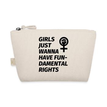 Girls just want to have fundamental rights - Organic Pouch - nature - Front