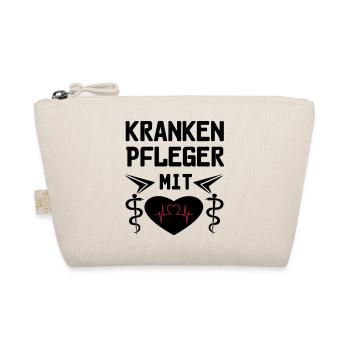 Krankenpfleger mit Herz Geschenk - Bio-Täschchen - Natur - Vorne