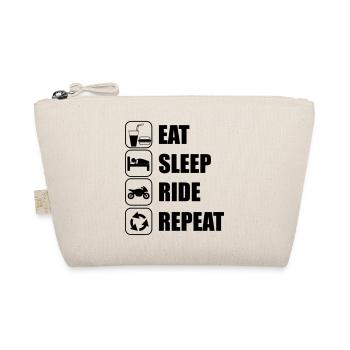 eat sleep ride - Organic Pouch - nature - Front