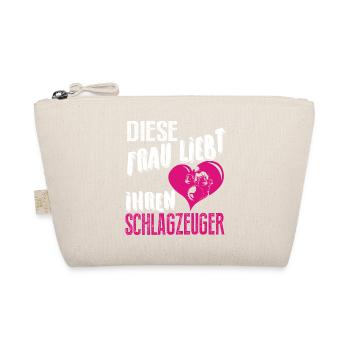 Diese Frau liebt ihren Schlagzeuger - Bio-Täschchen - Natur - Vorne