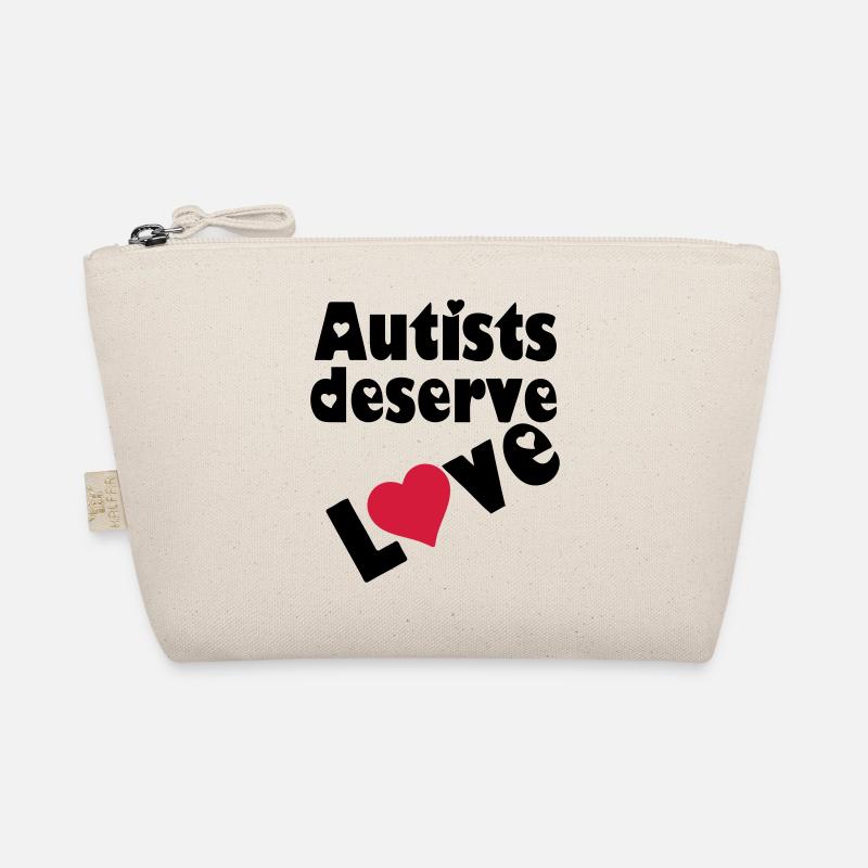 Autists deserve Love Autist Autismus Geschenk - Bio-Täschchen - Natur