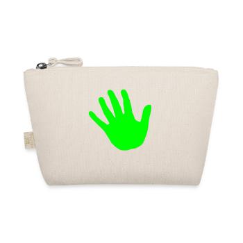 hand gruen - Bio-Täschchen - Natur - Vorne