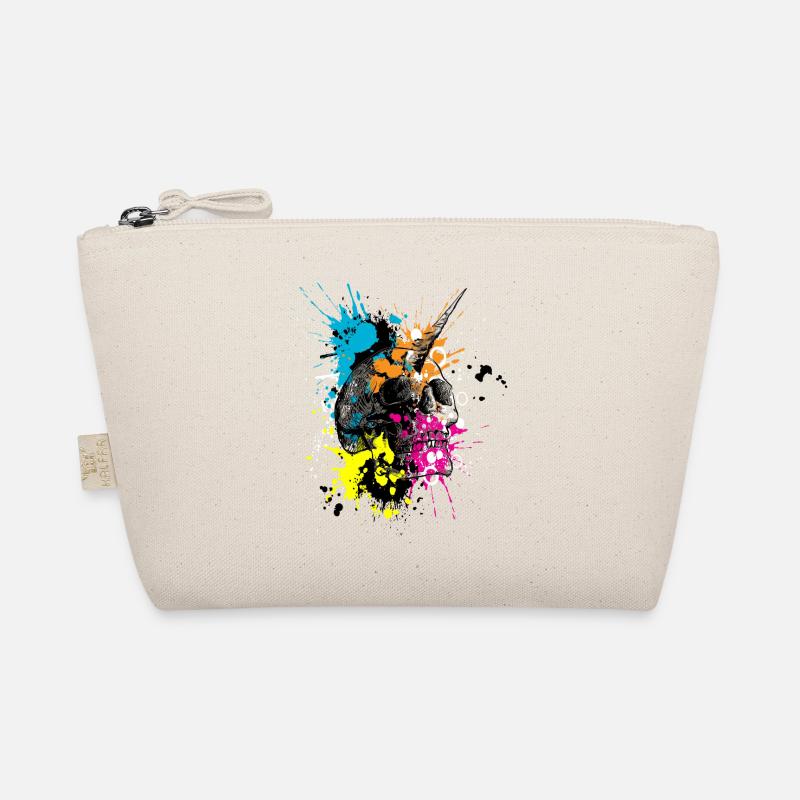 Unicorn Skull - Organic Pouch - nature