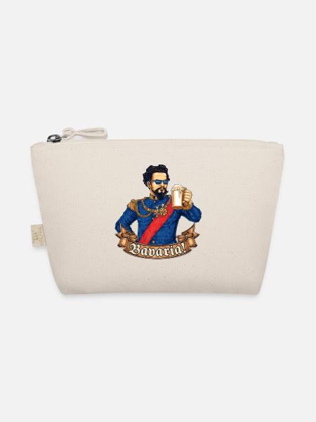 Bavaria-col - King Ludwig drunk - RAHMENLOS gift - Bio-Täschchen - Natur - Vorne