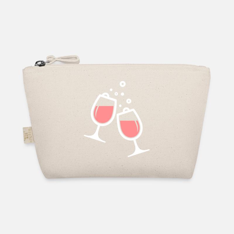 Two Wine Glasses Organic Pouch