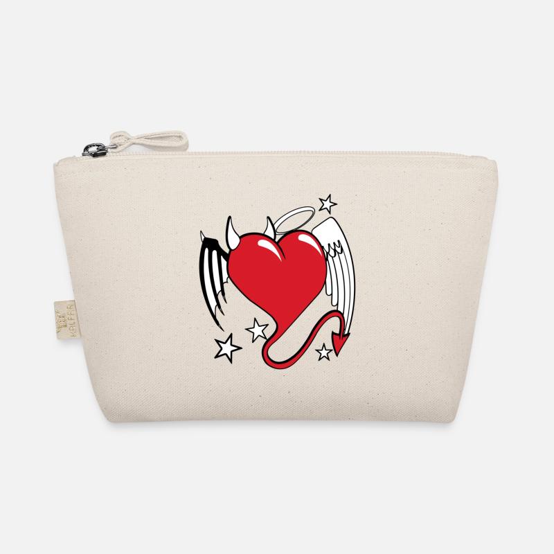 heart angel evil Organic Pouch