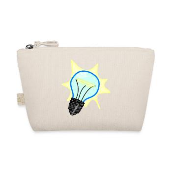 lightbulb light bulb gluehbirne gluehlampe lamp13 - Bio-Täschchen - Natur - Vorne