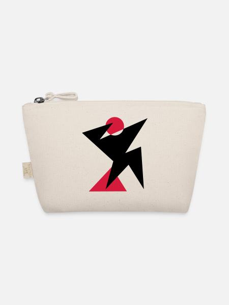 05 Dabbing Abstract Dance Triangle Disco Party Fun - Bio-Täschchen - Natur - Vorne