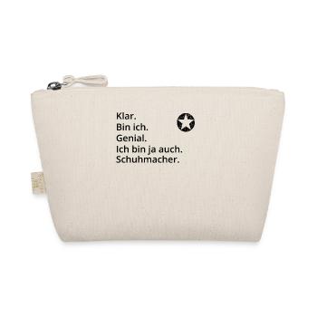 Geschenk Profi Genial Klug bin Schuhmacher - Bio-Täschchen - Natur - Vorne