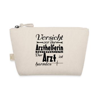 Arzthelferin vs Arzt Medizin Geschenk - Bio-Täschchen - Natur - Vorne
