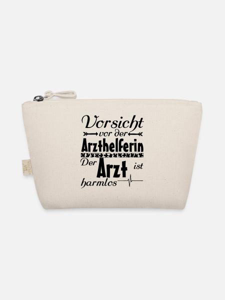 Arzthelferin vs Arzt Medizin Geschenk - Bio-Täschchen - Natur