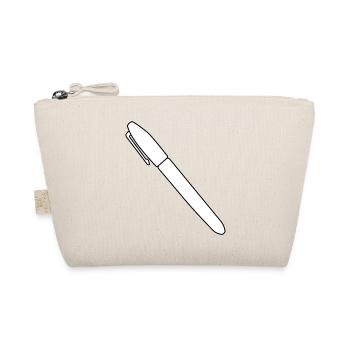 school schule lernen teacher lehrer pencil stift p - Bio-Täschchen - Natur - Vorne