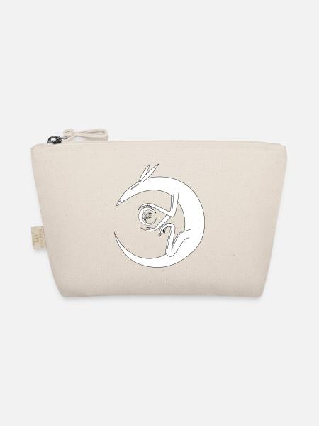 Rat Abstract Art Gift Idea Animals logo - Organic Pouch - nature - Front