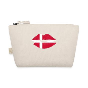 Kiss love kiss lips queen princess Denmark p - Organic Pouch - nature - Front