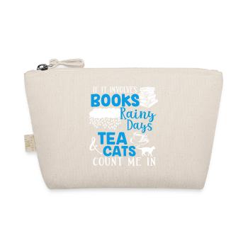 Books Rainy Days Tea Cats - Bio-Täschchen - Natur - Vorne