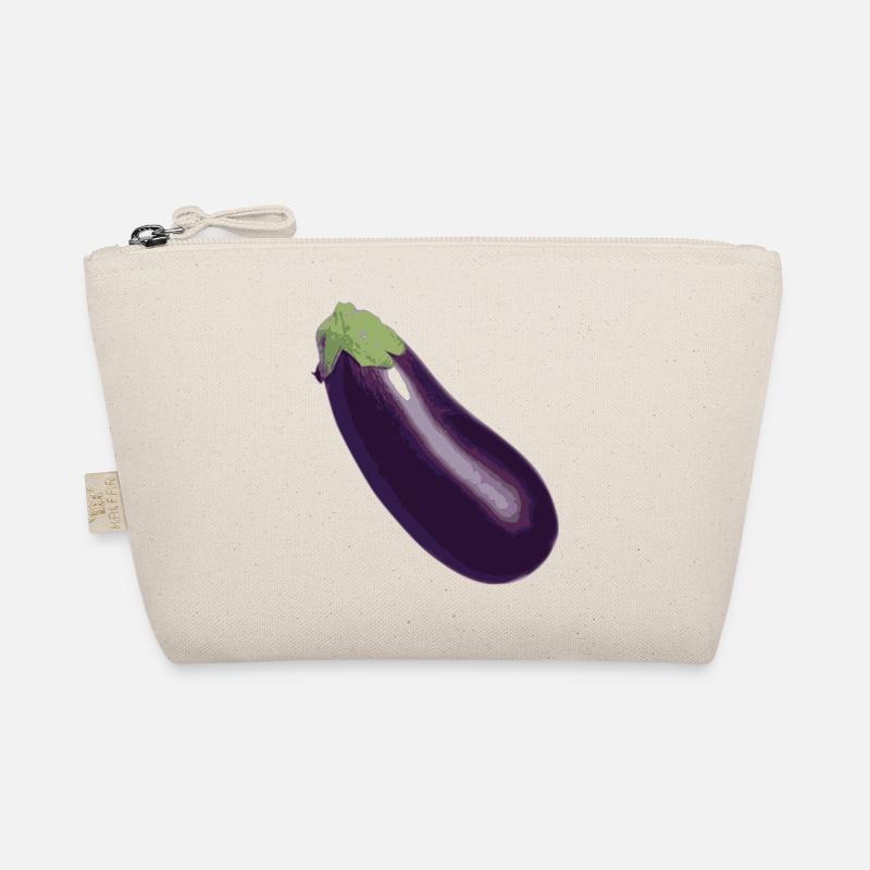 aubergine,Gemüse, - Bio-Täschchen - Natur