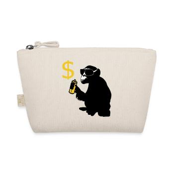 monkey sprayed dollar signs - Organic Pouch - nature - Front