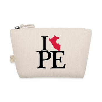 I love PE - I love Peru - Organic Pouch - nature - Front