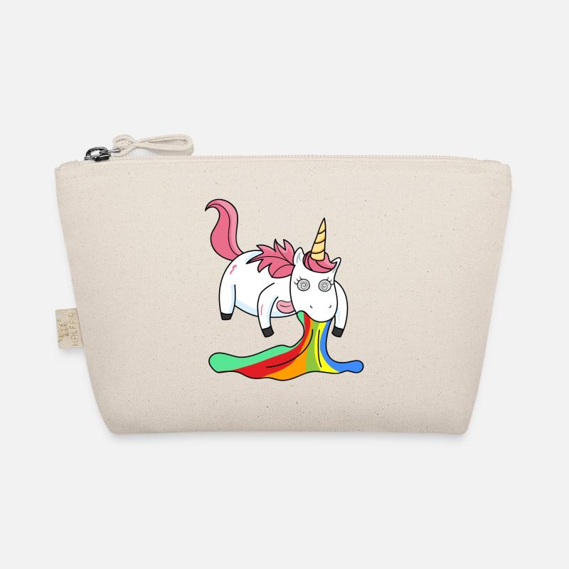 Puking unicorn rainbow Organic Pouch