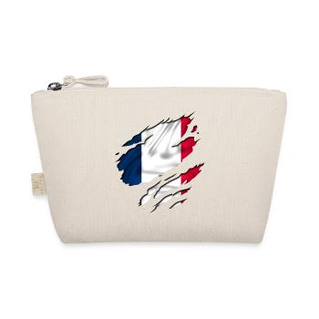 design flag france french - Organic Pouch - nature - Front