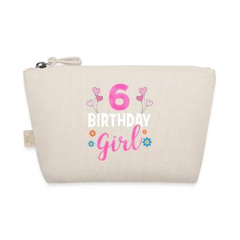 Birthday Girl - 6 years old - Organic Pouch - nature - Front