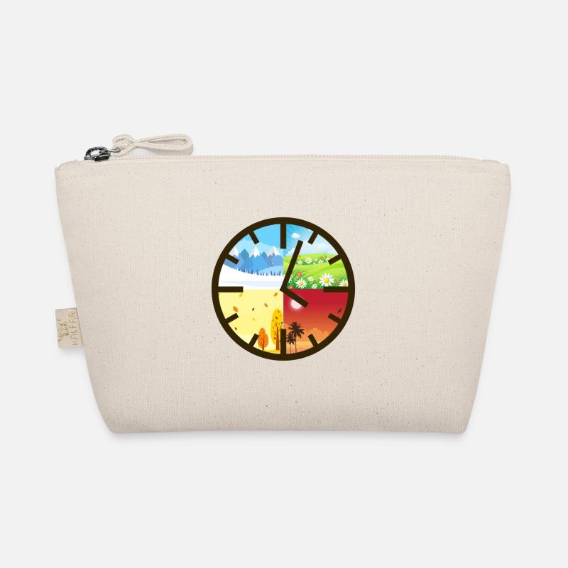Four 4 seasons clock gift nature Organic Pouch
