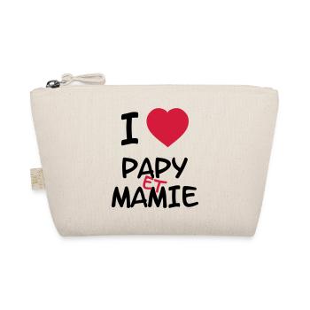 I Love Papy et Mamie - Trousse biologique - nature - Devant