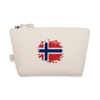 Klecks Norwegen Norwegische - Flagge Geschenk - Bio-Täschchen - Natur - Vorne