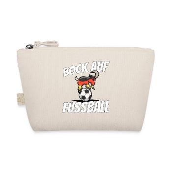 Total Bock auf Deutschen Fußball lustiges Geschenk - Bio-Täschchen - Natur - Vorne