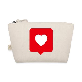 LIKE ME - heart love - Organic Pouch - nature - Front