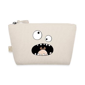 Funny cartoon monster face - Organic Pouch - nature - Front