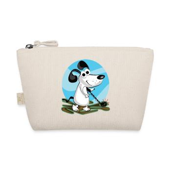 Comic dog probes with metal detector - Organic Pouch - nature - Front