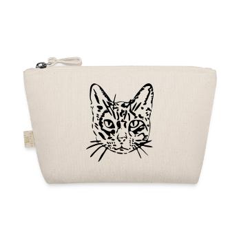 Katze, Mieze, Miezekatze, Geschenk, Geschenkidee - Bio-Täschchen - Natur - Vorne
