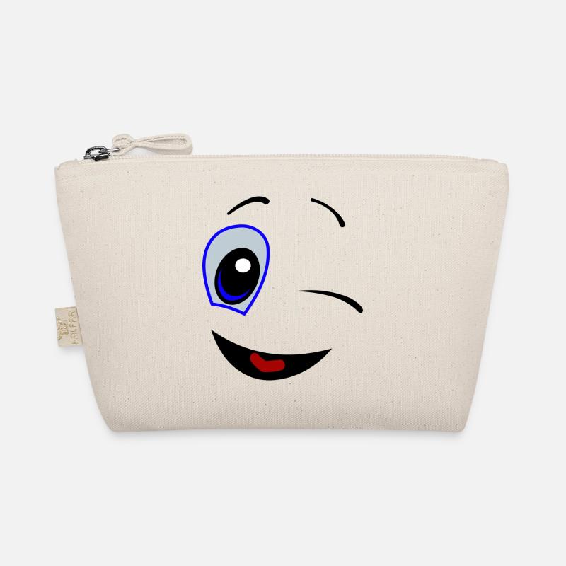 Smiley - Bio-Täschchen - Natur