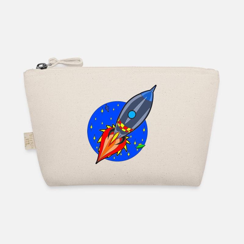 Funny Little Rocket - Organic Pouch - nature