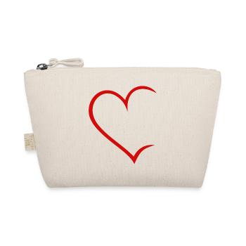 Heart open - Organic Pouch - nature - Front