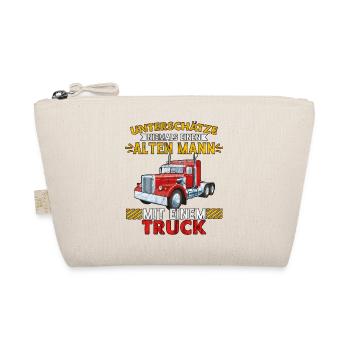 Truck Trucker Alter Mann Geburtstag Geschenk - Bio-Täschchen - Natur - Vorne