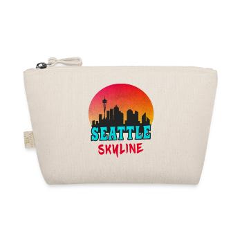 Seattle skyline at sunset/gift - Organic Pouch - nature - Front