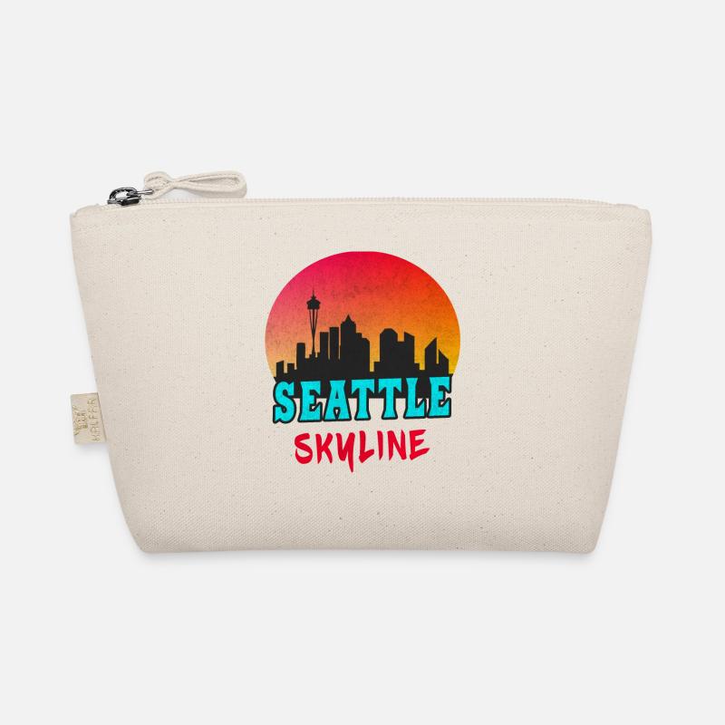 Seattle skyline at sunset/gift Organic Pouch