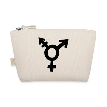 transgender_symbol_1_farbig - Bio-Täschchen - Natur - Vorne