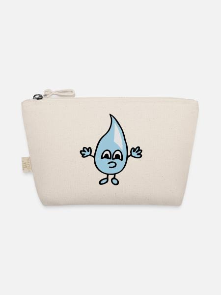 Kleiner Wassertropfen - Bio-Täschchen - Natur - Vorne